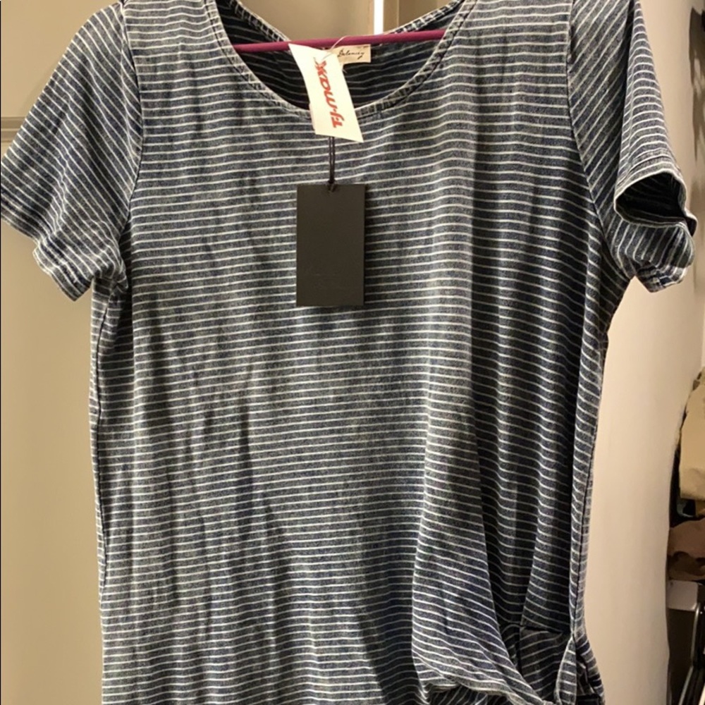 Navy striped tshirt dress